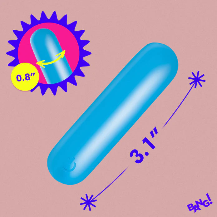 XR Brands | BANG! Flexible Silicone Bullet Blue