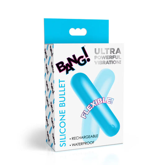 XR Brands | BANG! Flexible Silicone Bullet Blue