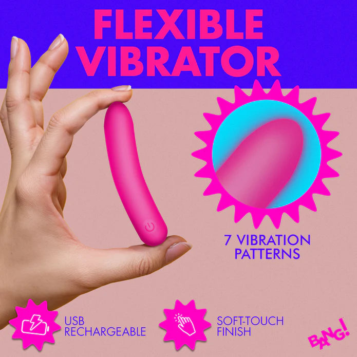 XR Brands | BANG! Tapered Flexible Silicone Bullet Pink