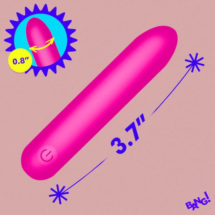 XR Brands | BANG! Tapered Flexible Silicone Bullet Pink