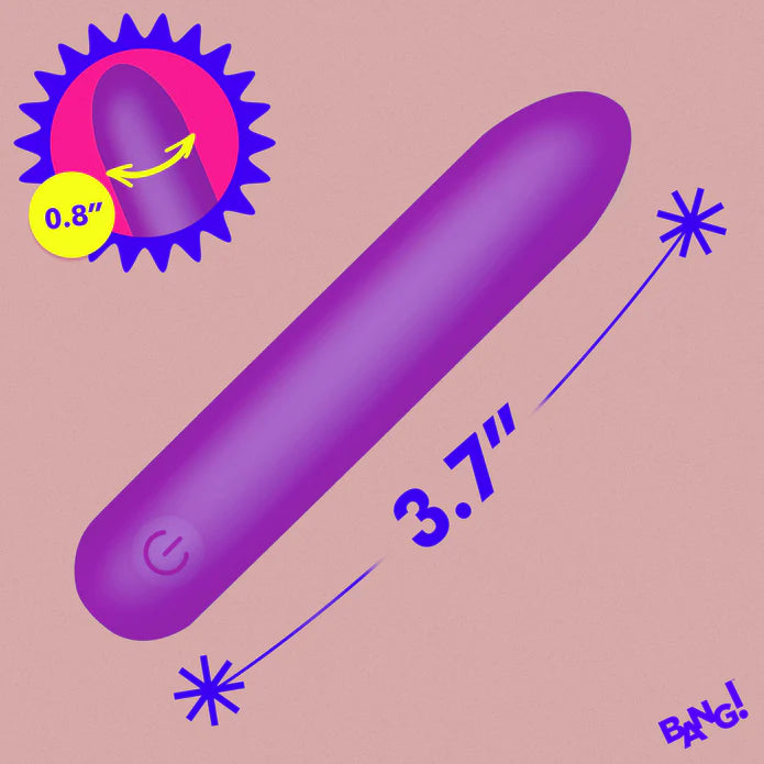 XR Brands | BANG! Tapered Flexible Silicone Bullet Purple