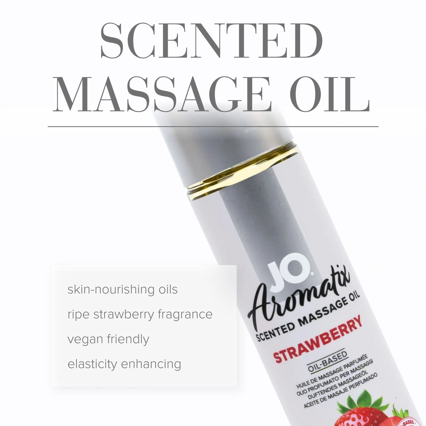 JO Aromatix Strawberry Scented Massage Oil 4oz/120ml