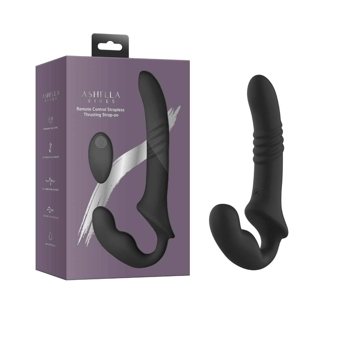 AAPD | Ashella Vibes Thrusting Strap-On Vibrator with Remote Control
