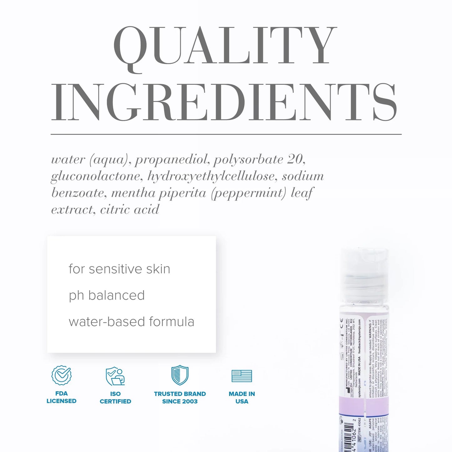 JO Agape Cooling Water Based Lubricant 2oz/60ml