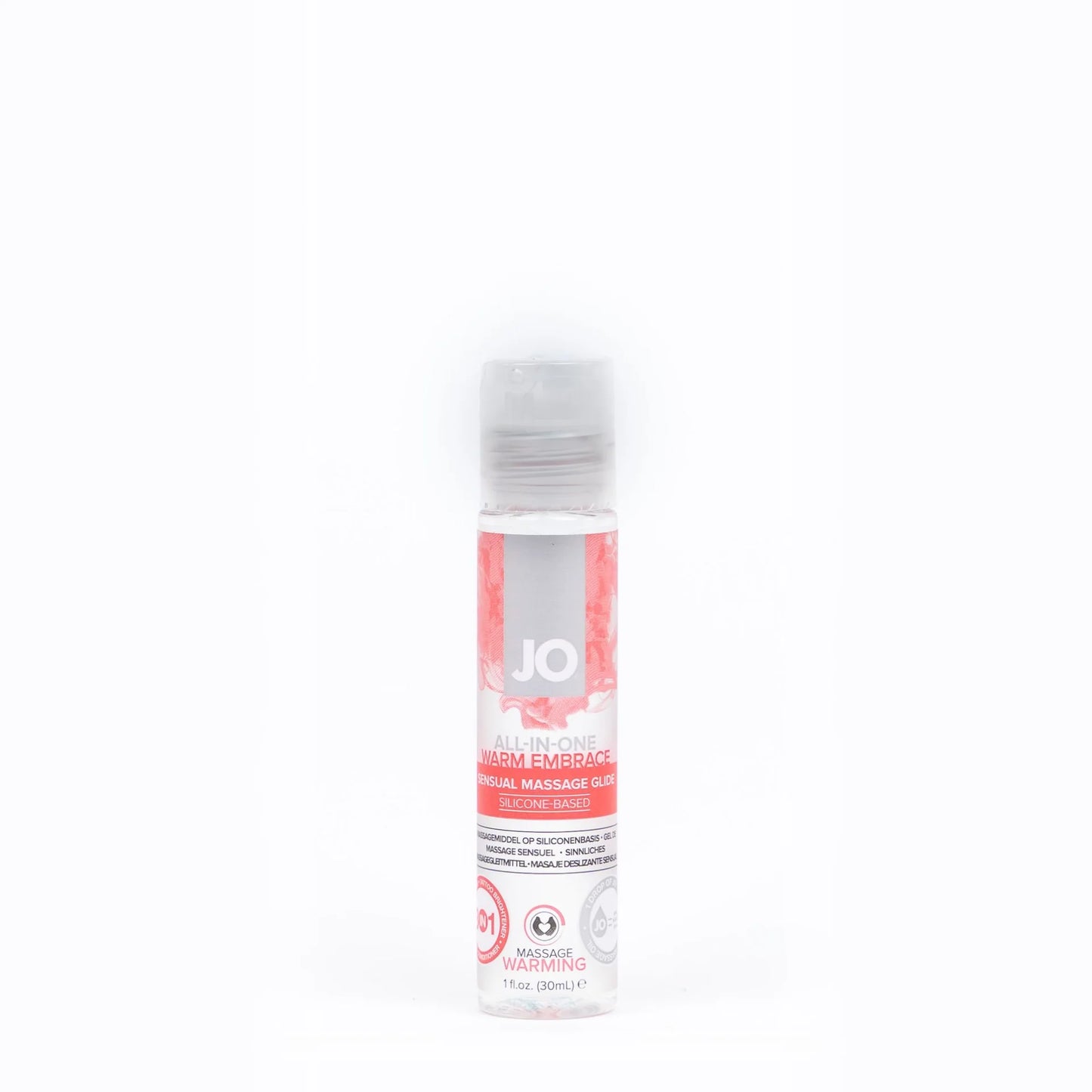 JO Massage Glide All-In-One Sensual Warm Embrace Silicone Lubricant 1oz/30ml