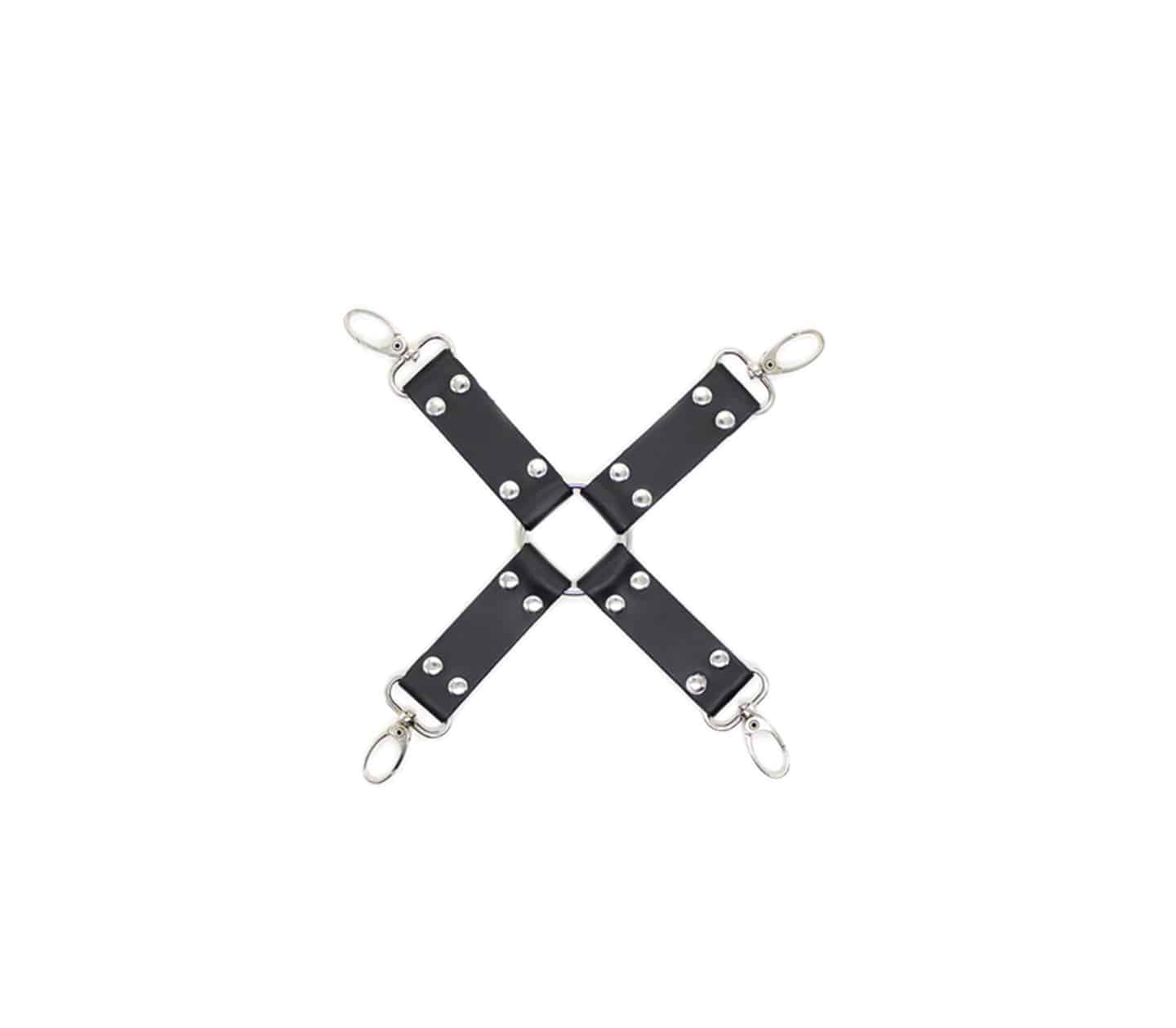 Love In Leather PU Hog Tie Cross Shackle Piece