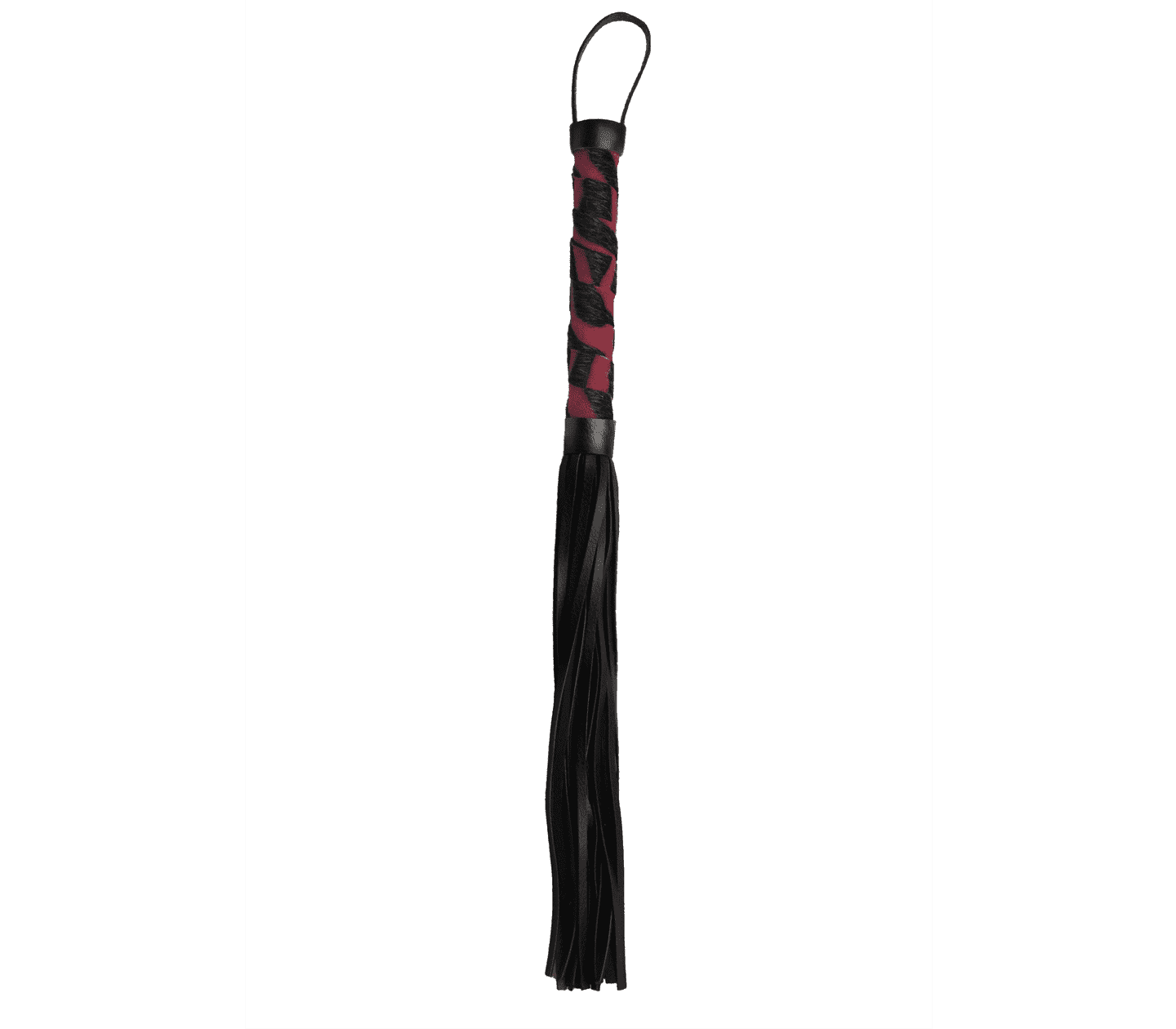 Love In Leather Vegan Friendly Flogger With Leatherette Tails And Furry Animal Print Handle B-WHI13