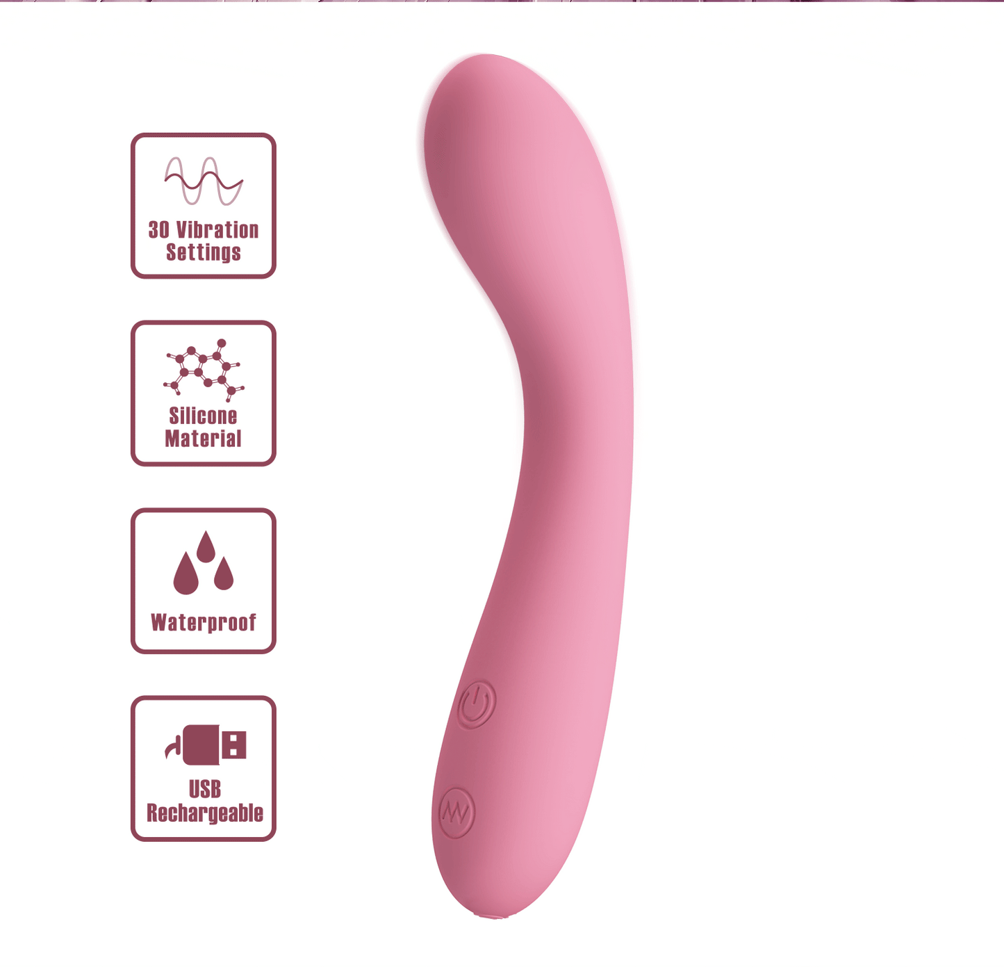 Party Up John Flexible Vibrator Pink