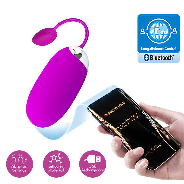 Pretty Love Abner Egg Vibrator with App Control Purple