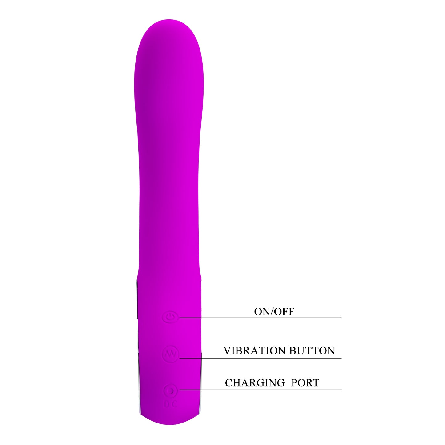 Pretty Love USB Rechargeable Alston Vibrator Purple