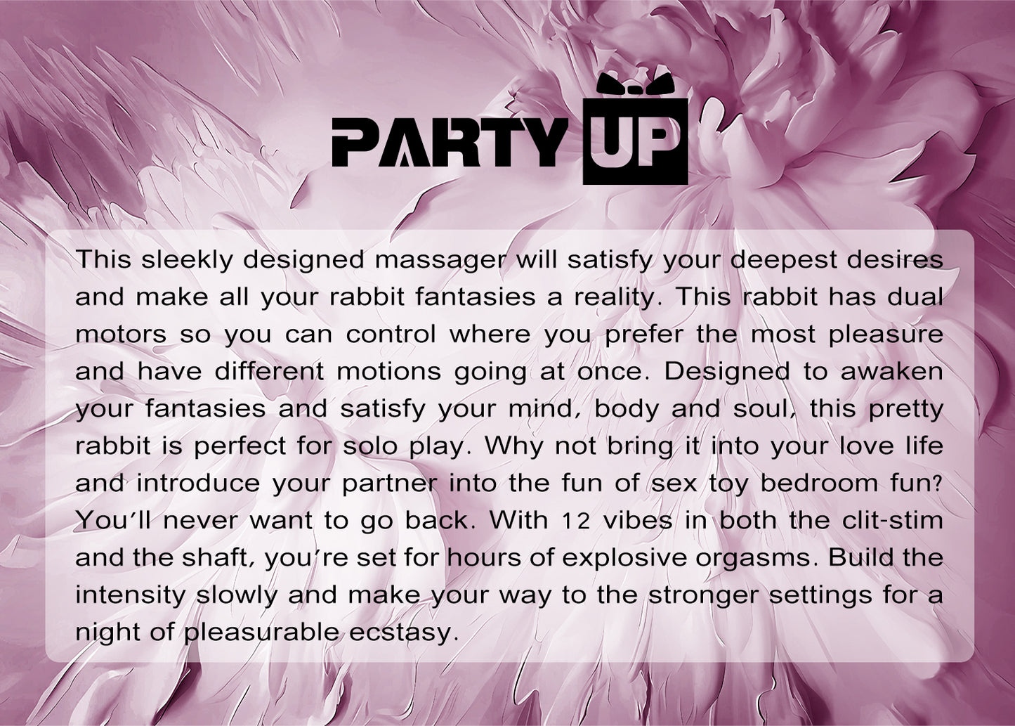 Party Up Colin Rabbit Vibrator Black