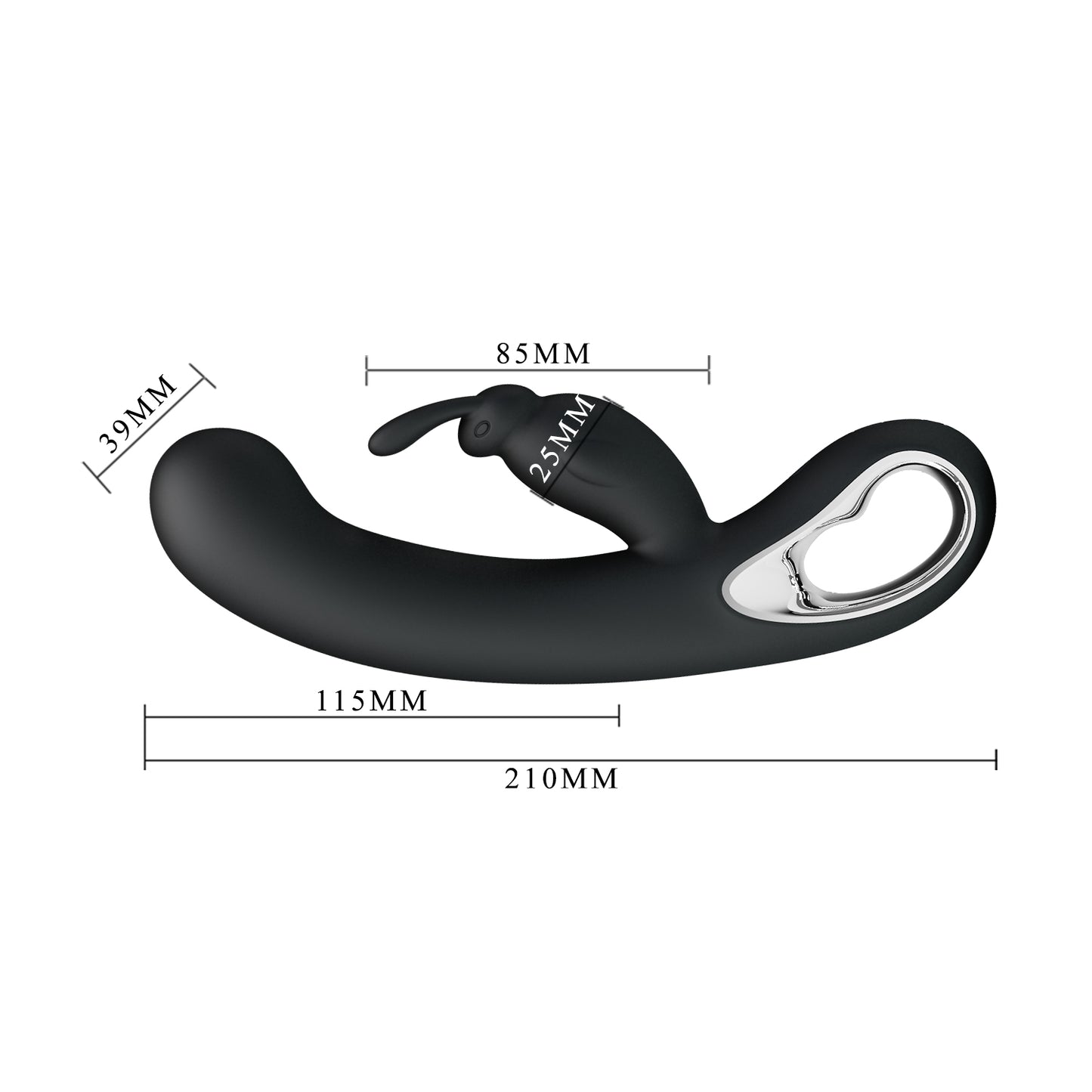 Party Up Colin Rabbit Vibrator Black