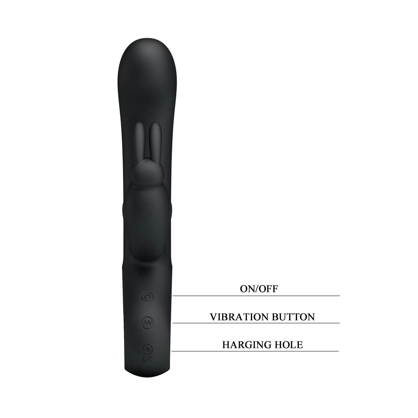 Party Up Colin Rabbit Vibrator Black