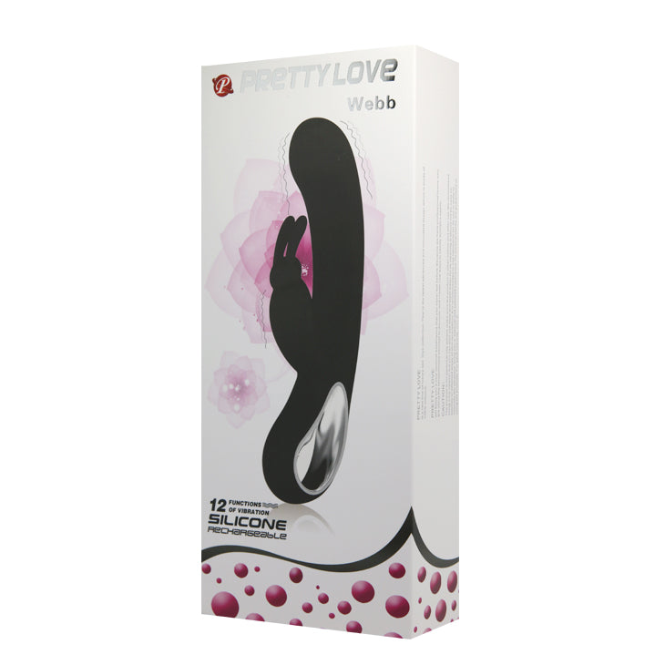 Pretty Love Webb Rabbit Vibrator Black