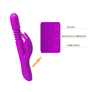 Pretty Love Donahue Thrusting Rabbit Vibrator Purple