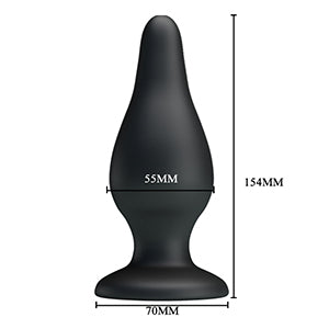 Pretty Love Sturdy Silicone Anal Plug Black