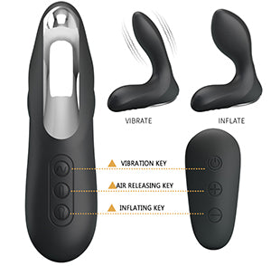 Pretty Love Nasreddin Anal Prostate Vibrating Stimulator with Remote Black