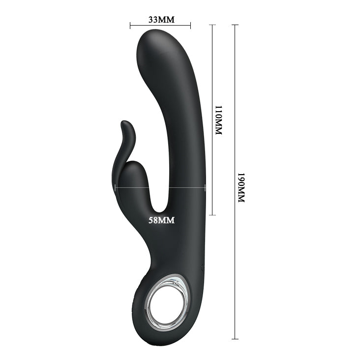 Pretty Love Carina Rabbit Vibrator Black
