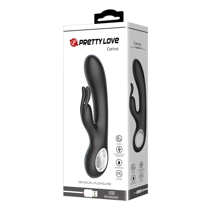 Pretty Love Carina Rabbit Vibrator Black