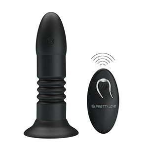 Pretty Love Magic Jingers Thrusting Anal Vibrator with Remote Black