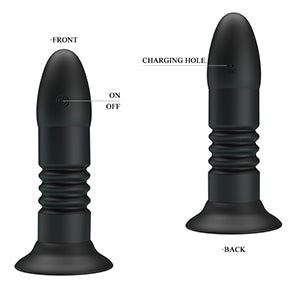Pretty Love Magic Jingers Thrusting Anal Vibrator with Remote Black