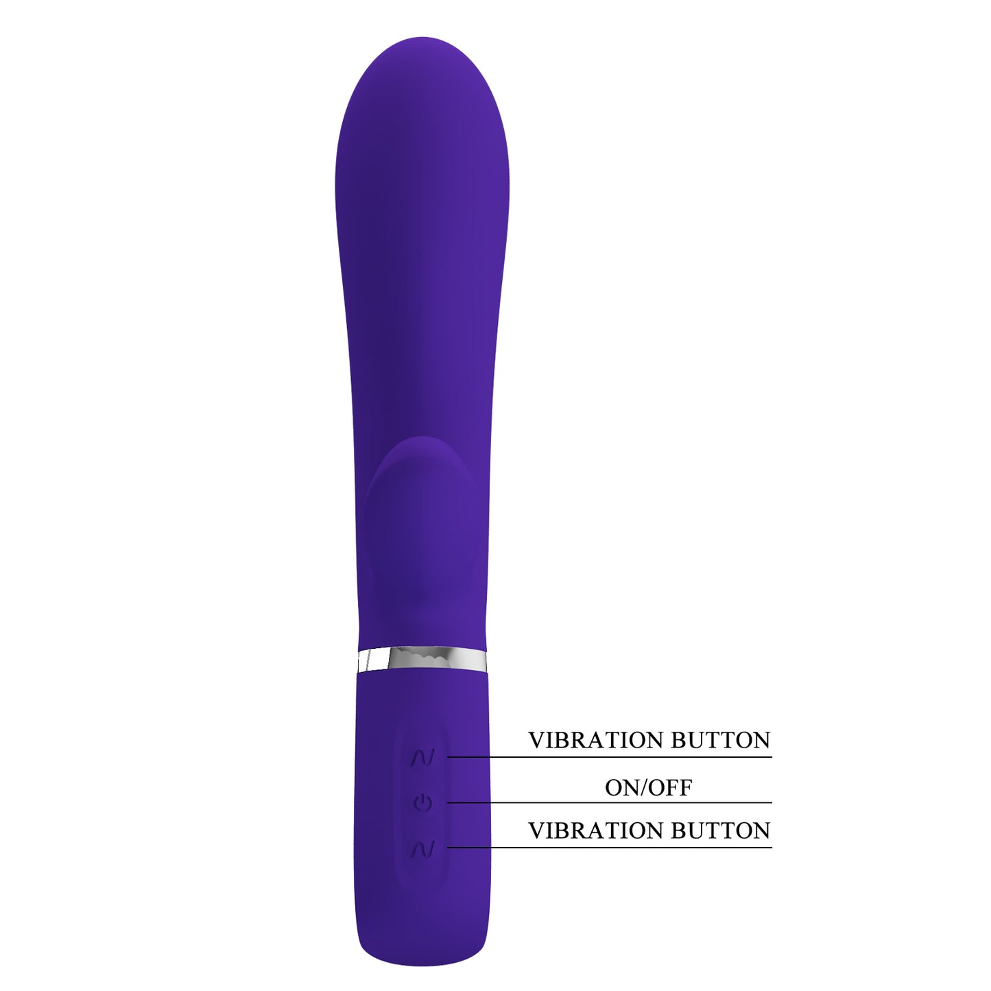 Pretty Love Super Soft Silicone Thomas Rabbit Vibrator Purple