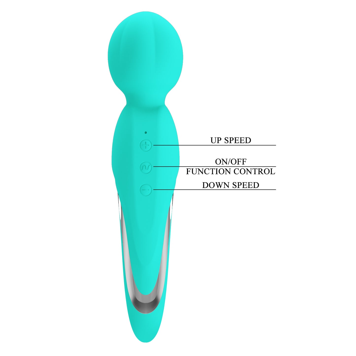 Pretty Love Super Soft Silicone Walter Body Massage Wand Vibrator Seafoam