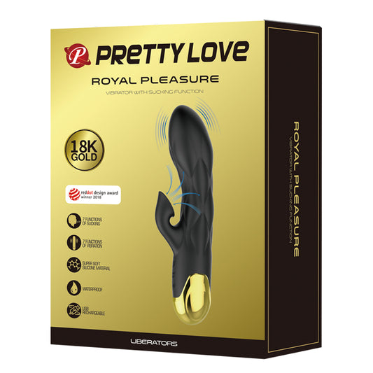 Pretty Love Royal Pleasure Liberators - Vibrator With Sucking Function 18K Gold