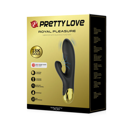 Pretty Love Royal Pleasure Naughty Play - Vibrator With Sucking Function 18K Gold
