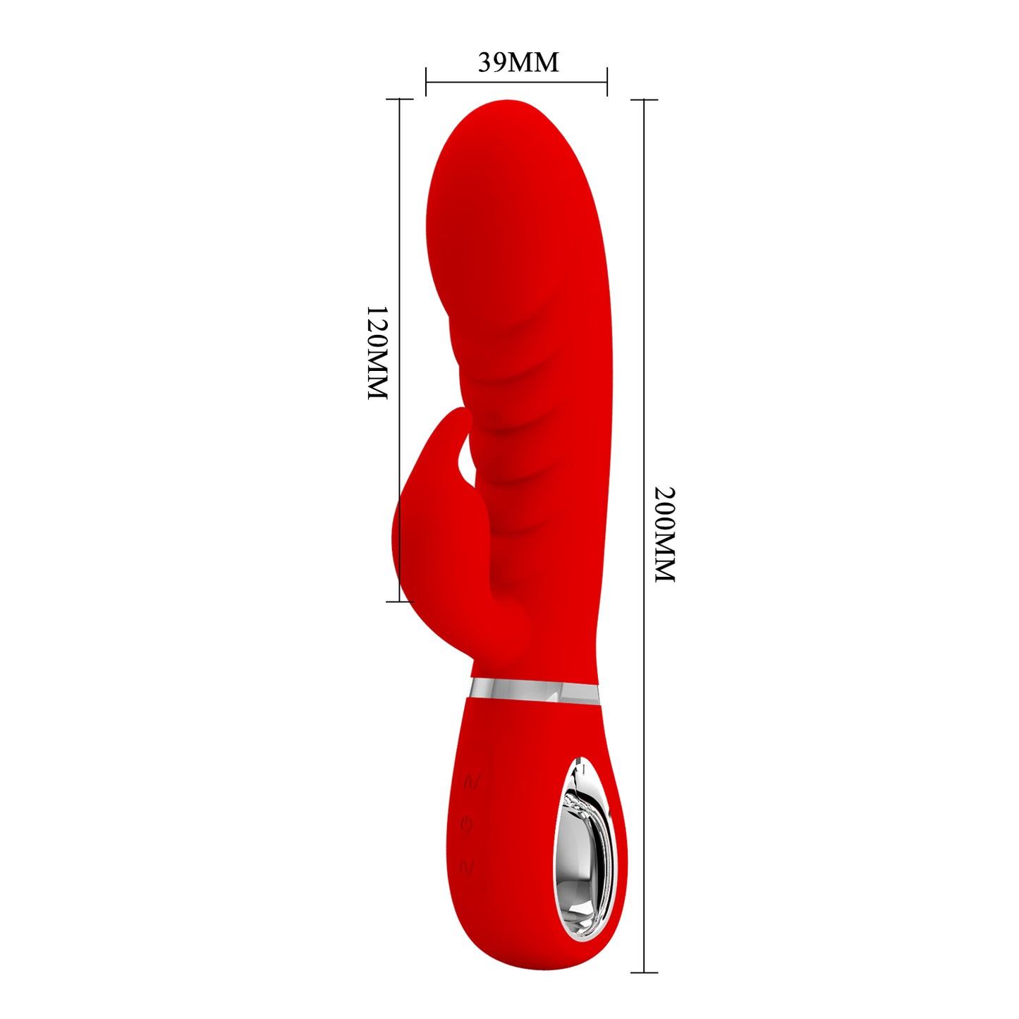 Pretty Love Super Soft Silicone Prescott Rabbit Vibrator Red