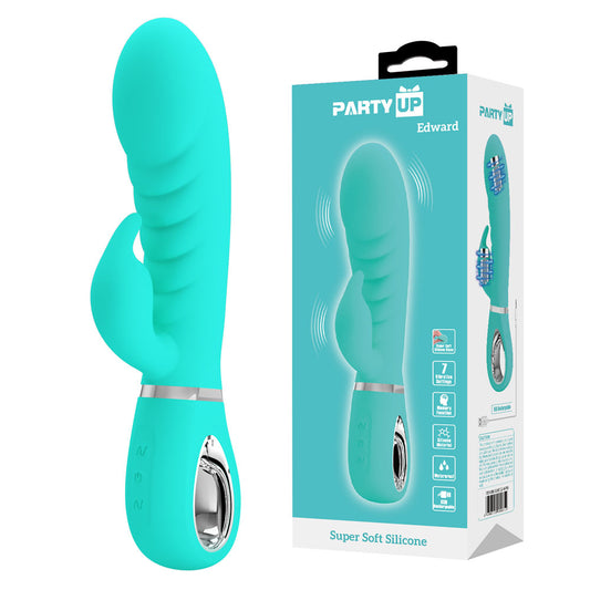 Party Up Edward Rabbit Vibrator Teal