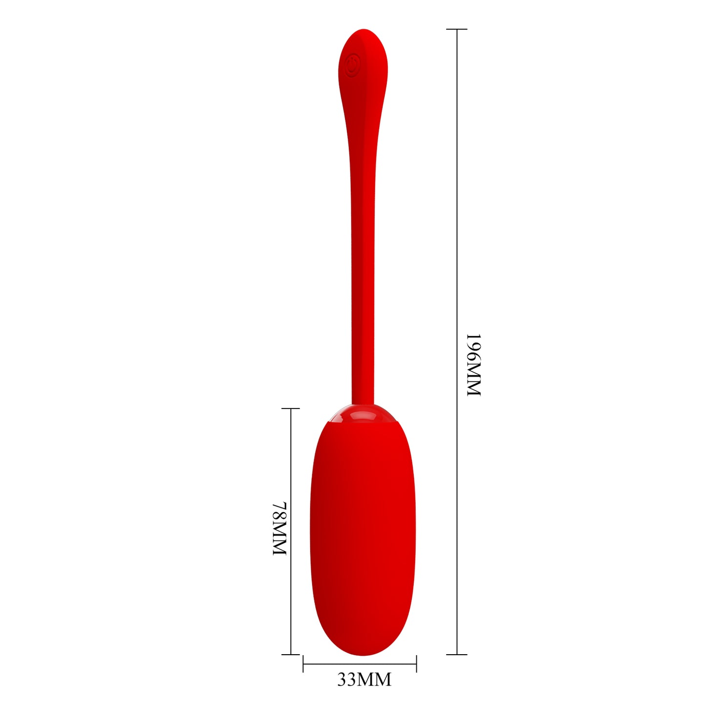 Pretty Love Super Soft Silicone Julius Bullet Egg Vibrator Red