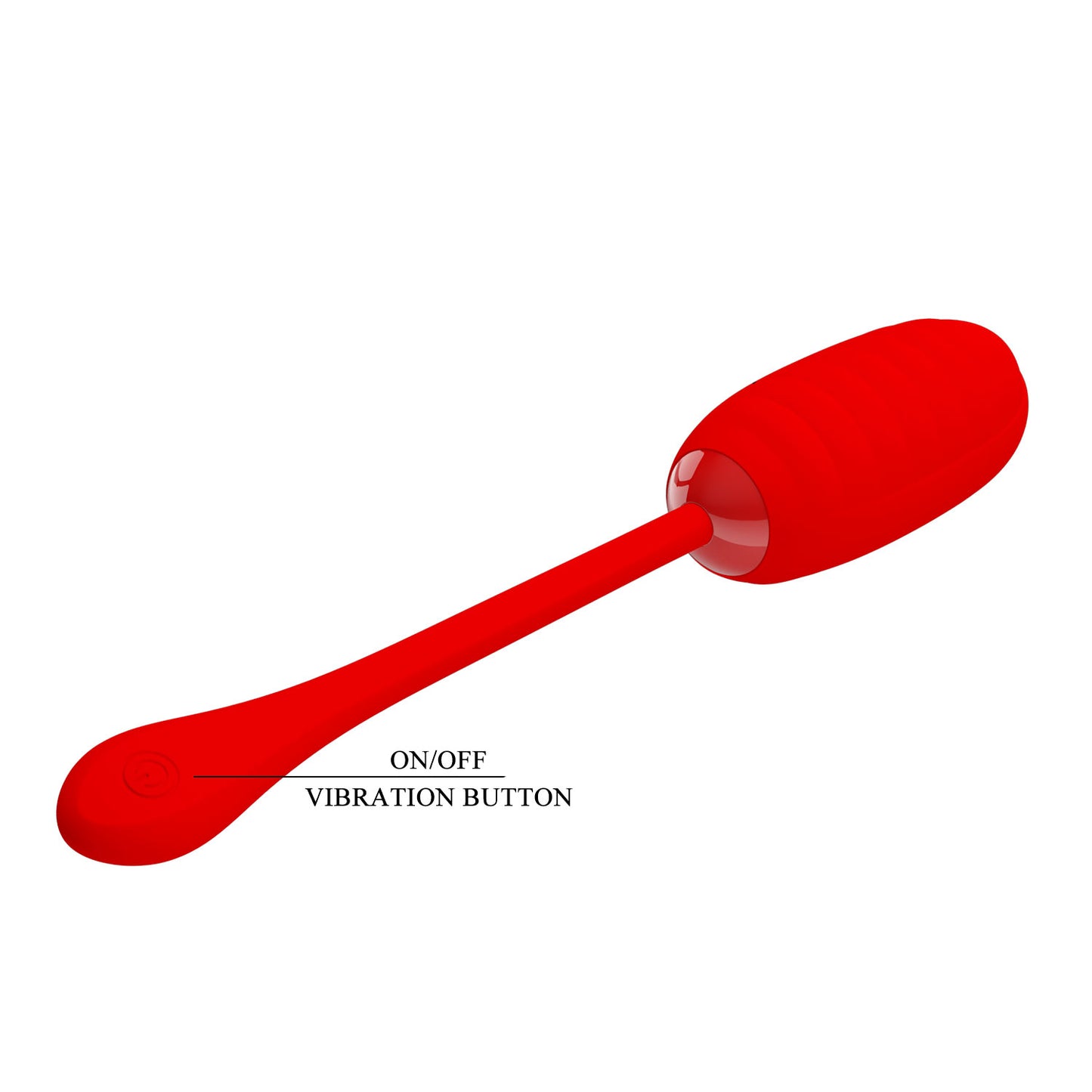 Pretty Love Super Soft Silicone Kirk Vibrating Egg Red