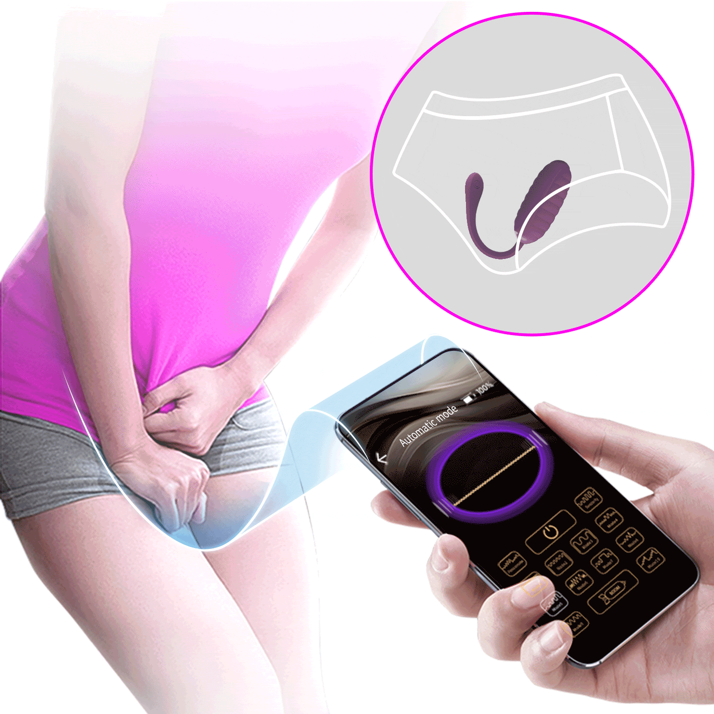 Pretty Love Super Soft Silicone Kirk Vibrating Egg Purple (App)