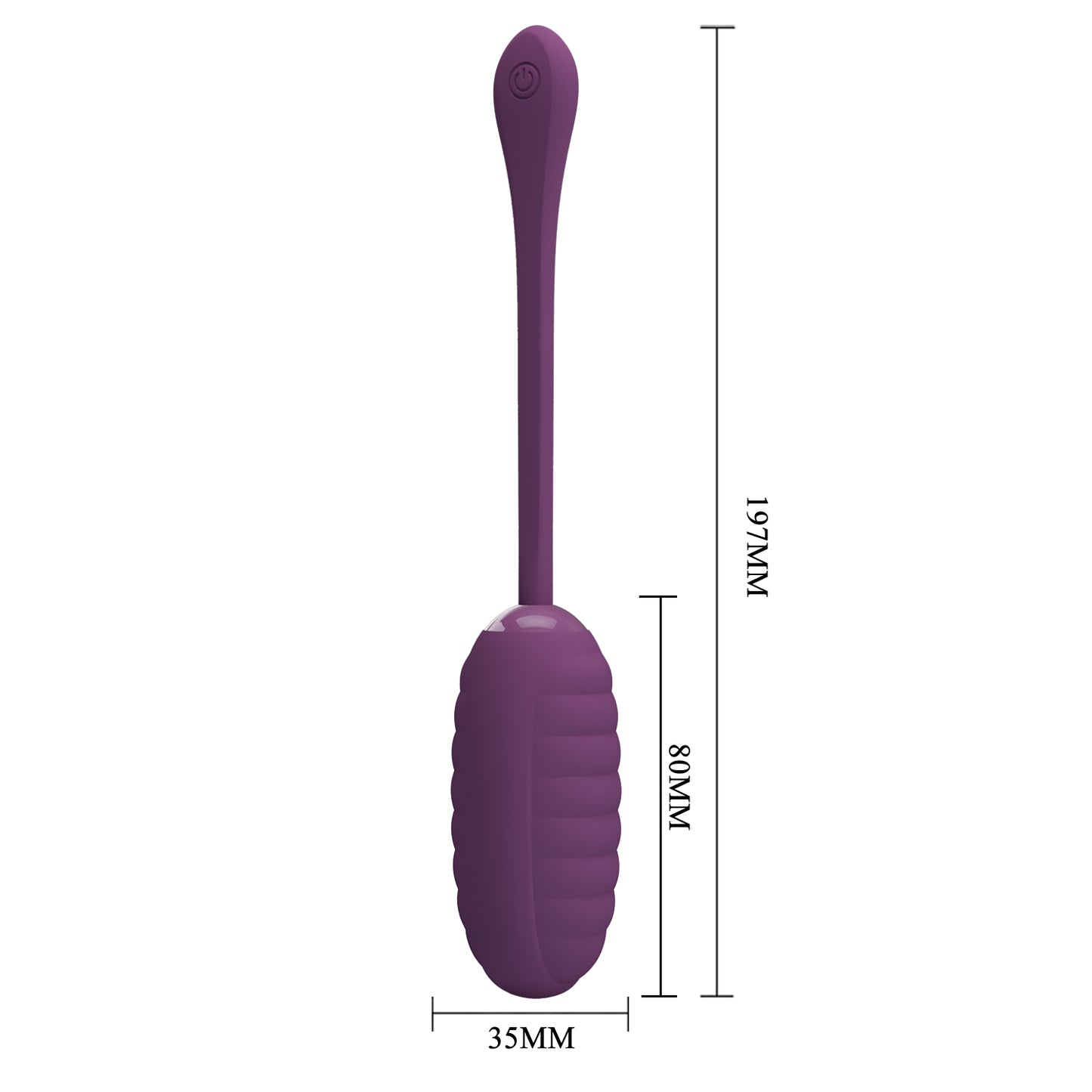 Pretty Love Super Soft Silicone Kirk Vibrating Egg Purple (App)