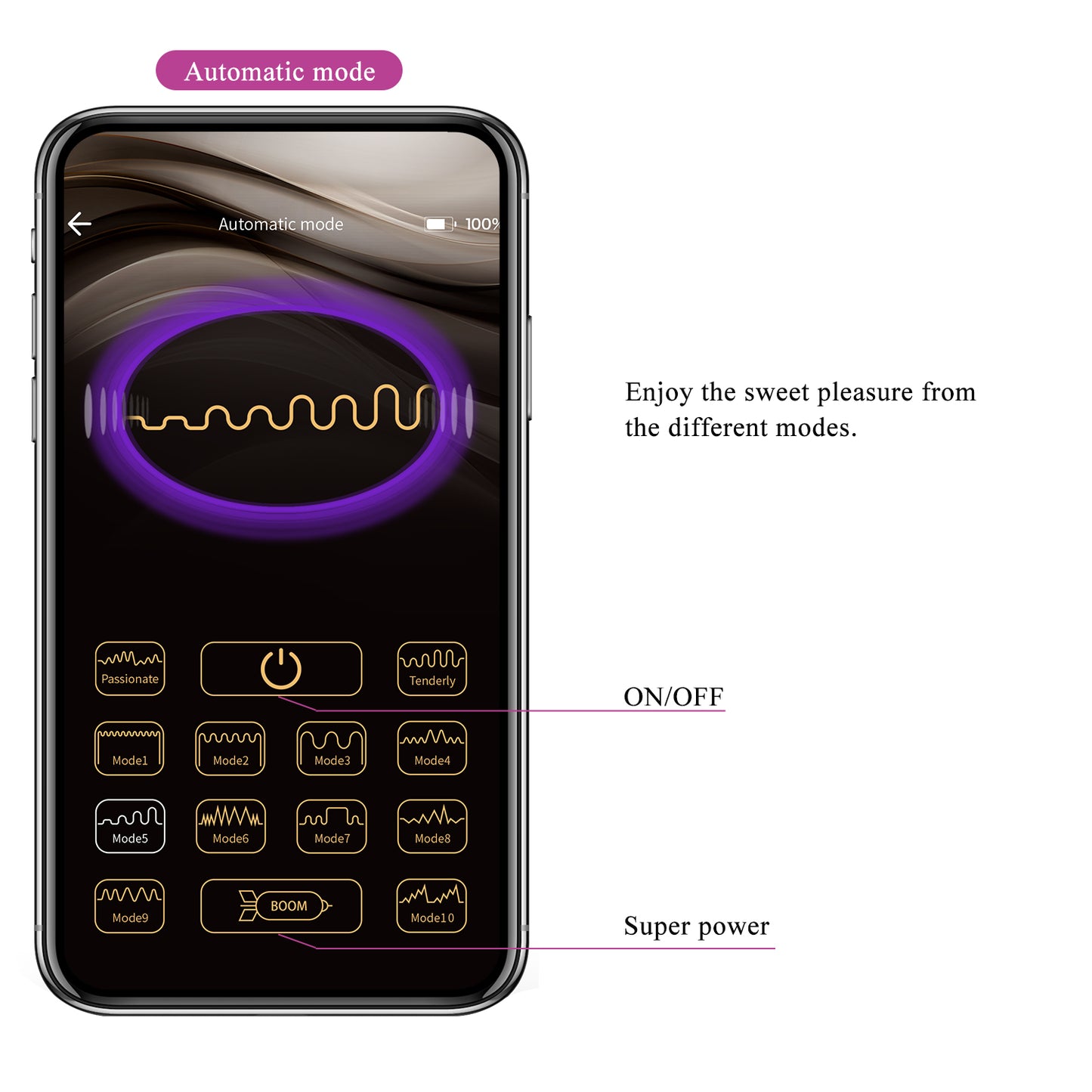 Pretty Love Super Soft Silicone Kirk Vibrating Egg Purple (App)