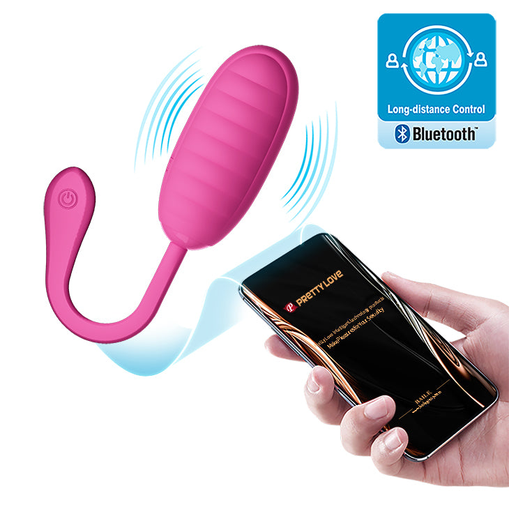 Pretty Love Super Soft Silicone Kirk Vibrating Egg Pink (App)
