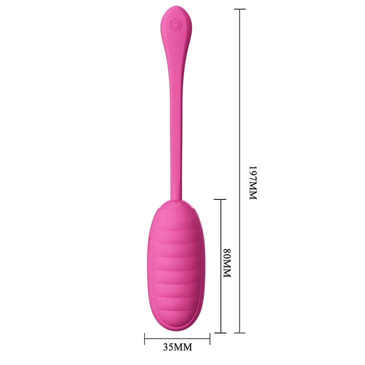 Pretty Love Super Soft Silicone Kirk Vibrating Egg Pink (App)