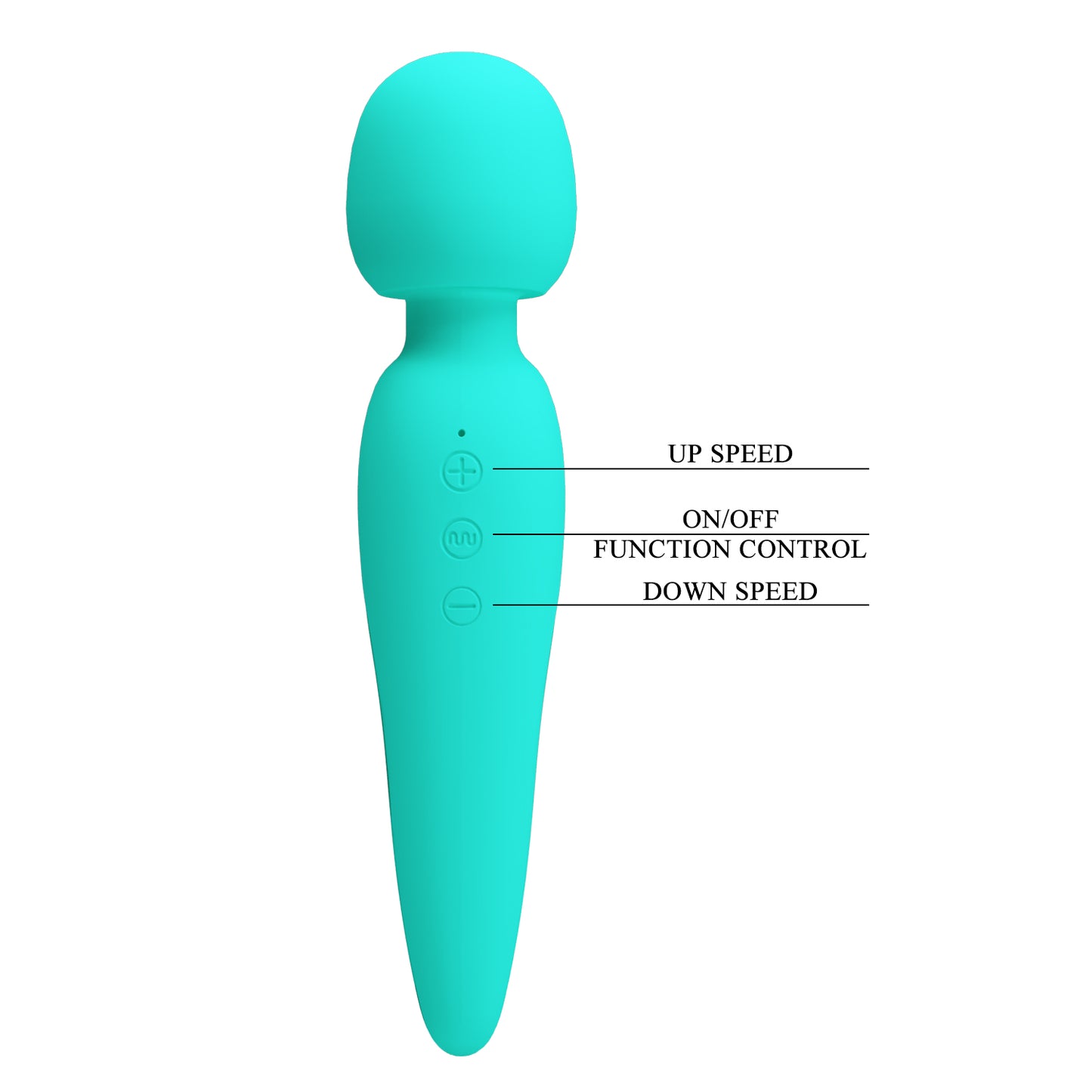 Pretty Love Super Soft Silicone Meredith Wand Massager Green