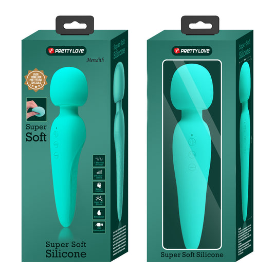Pretty Love Super Soft Silicone Meredith Wand Massager Green
