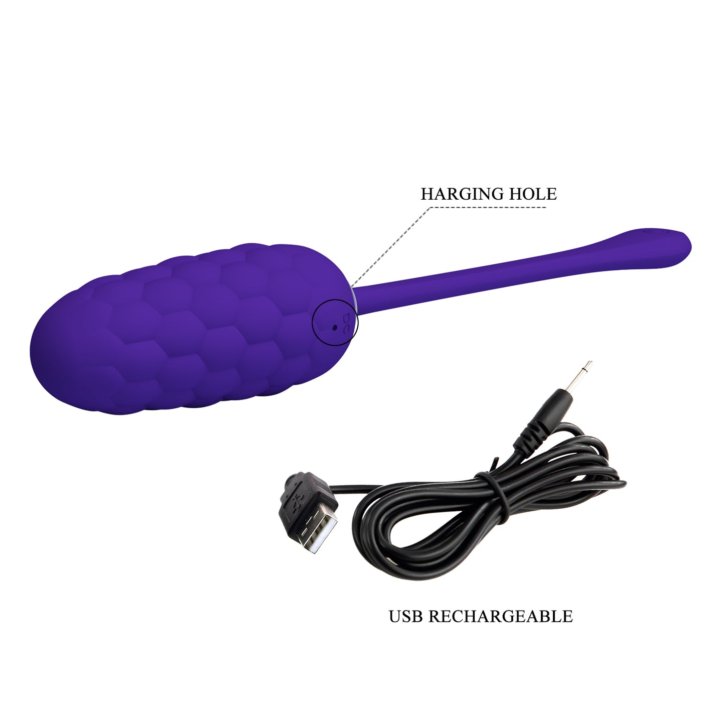 Pretty Love Super Soft Silicone Marina Vibrating Egg Purple
