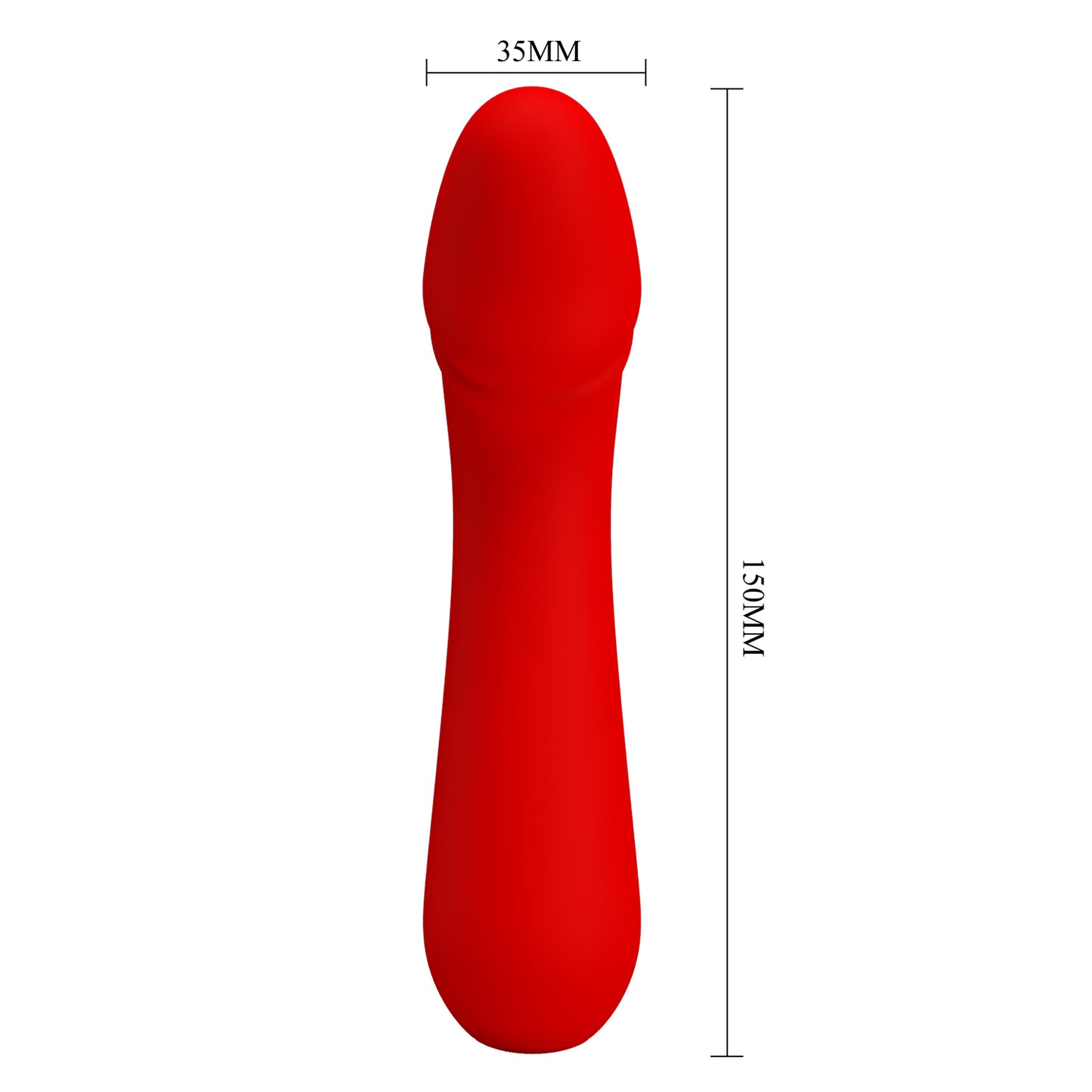 Pretty Love Super Soft Silicone Cetus G-Spot Vibrator Red
