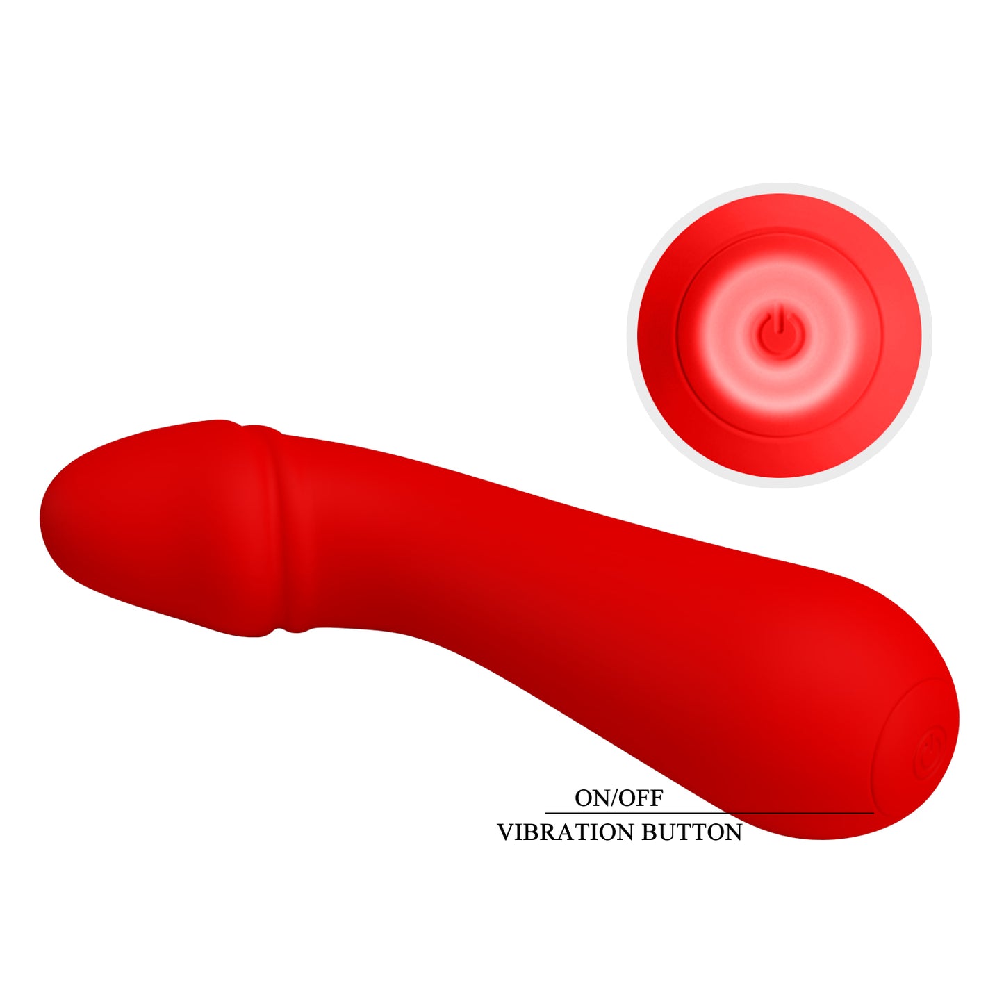 Pretty Love Super Soft Silicone Cetus G-Spot Vibrator Red