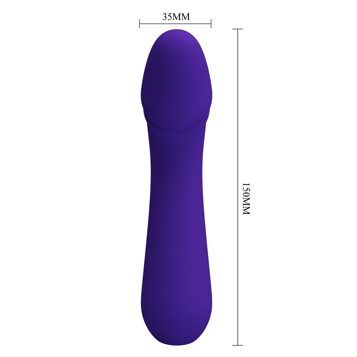 Pretty Love Super Soft Silicone Cetus G-Spot Vibrator Purple