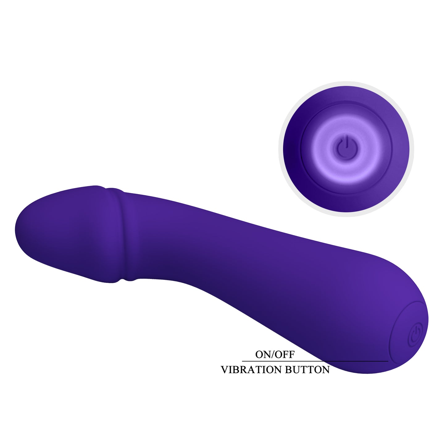 Pretty Love Super Soft Silicone Cetus G-Spot Vibrator Purple
