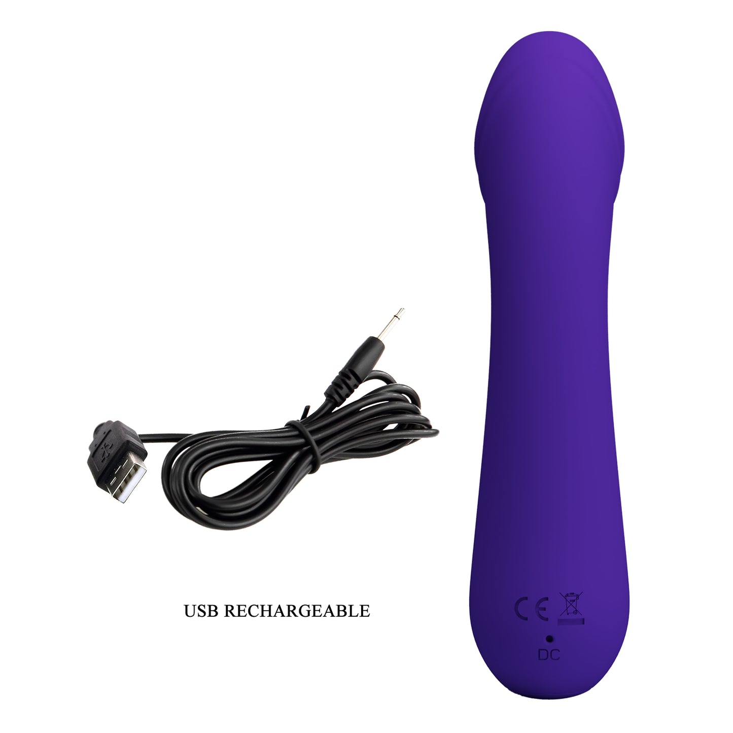 Pretty Love Super Soft Silicone Cetus G-Spot Vibrator Purple