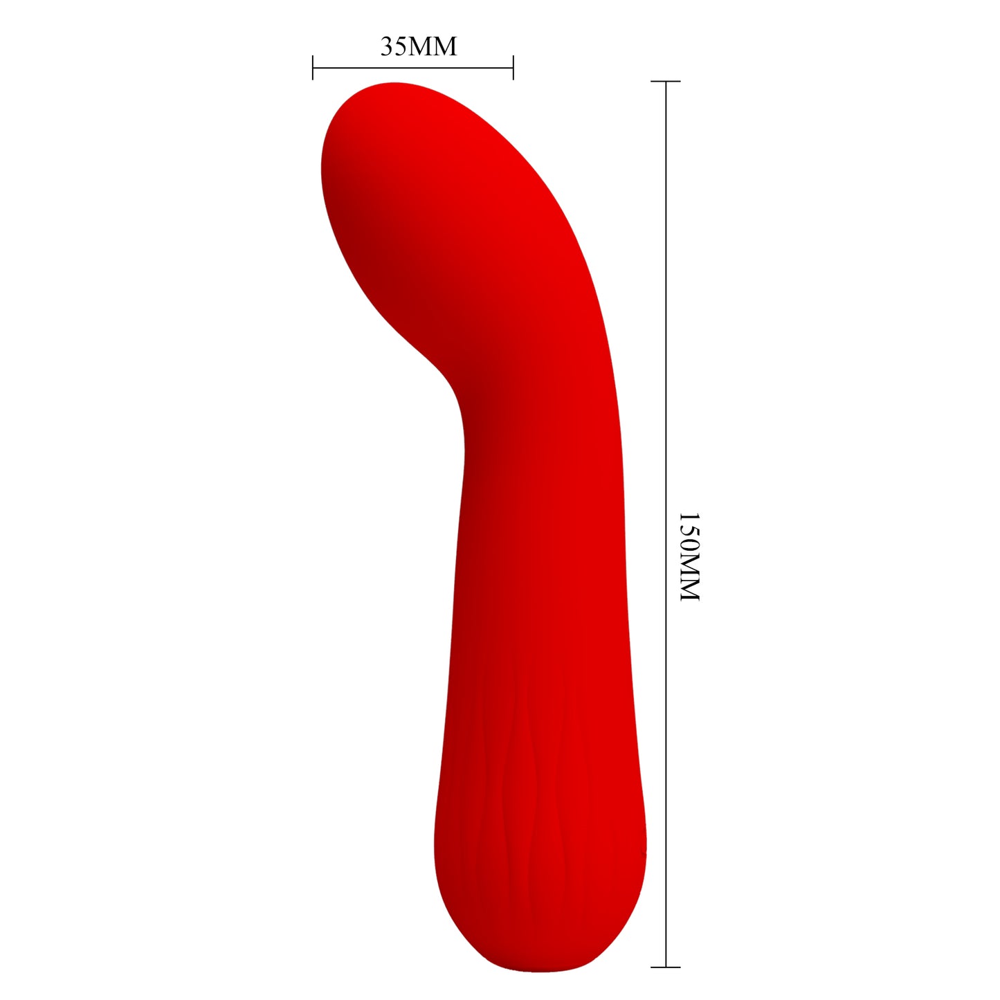 Pretty Love Faun Super Soft Silicone Flexible G-Spot Vibrator Red