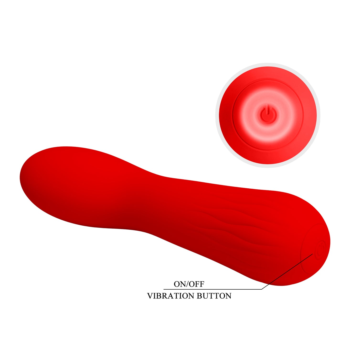 Pretty Love Faun Super Soft Silicone Flexible G-Spot Vibrator Red