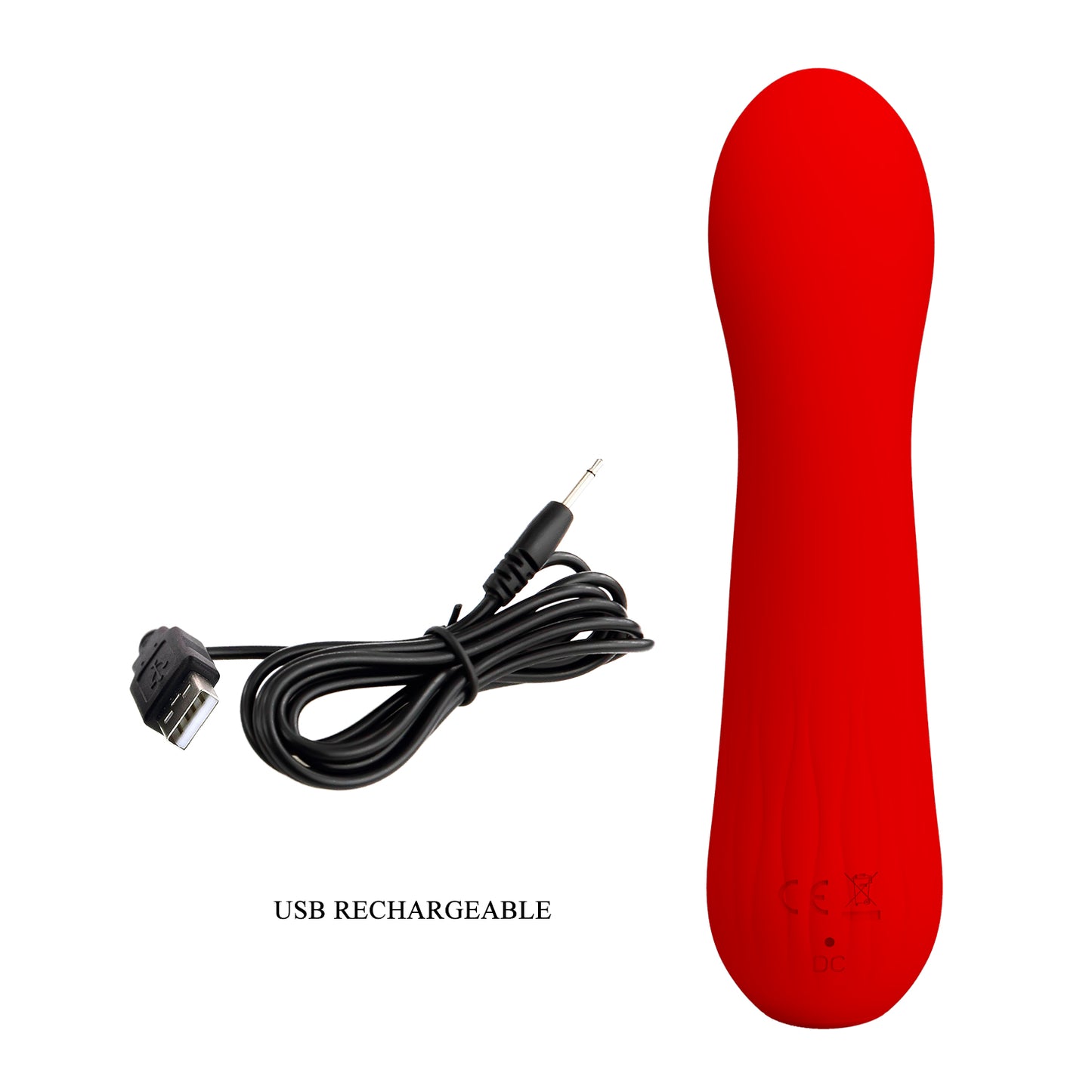 Pretty Love Faun Super Soft Silicone Flexible G-Spot Vibrator Red