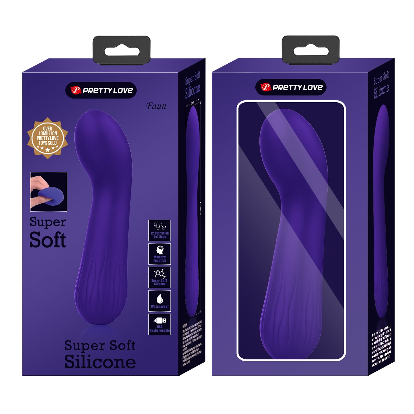 Pretty Love Faun Super Soft Silicone Flexible G-Spot Vibrator Purple
